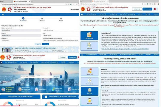 Cục thuế vừa cho ra mắt Cổng trải nghiệm kê khai thuế cho hộ kinh doanh