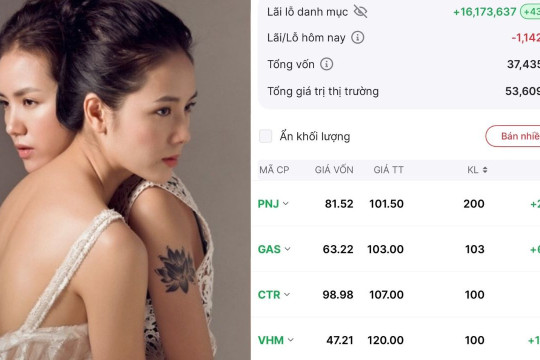 Chị gái ca sĩ Phương Ly khoe danh mục chứng khoán, ‘đầu tư cho vui’ cũng lãi hơn 43%